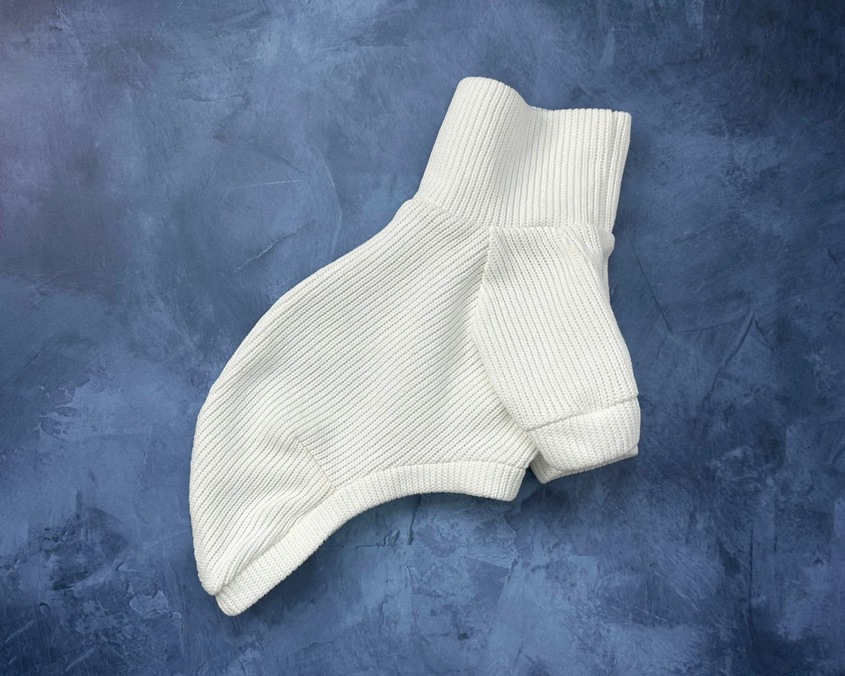White Sweater Knit Dog Pullover for Italian Greyhounds & Whippets